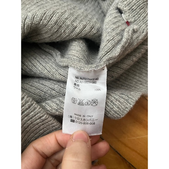 Thom Browne Grey Ribbed Wool Cardigan Dress RWB Trim Made in Italy Size 1 - Picture 6 of 7